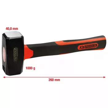 Priebojné kladivo KS Tools 142.5101 oceľová hlava sklolaminátová rukoväť 26 cm 1,13 kg