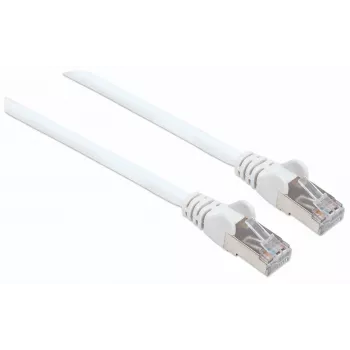 Intellinet sieťový patch kábel, Cat7 kábel/Cat6A konektor, 0,25 m, biely, meď, S/FTP, LSOH / LSZH, PVC, RJ45, pozlátené kontakty, ochrana západky, s odľahčením ťahu, doživotná záruka