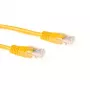ACT žltá 1 meter U/UTP CAT5E patch kábel s RJ45 konektormi