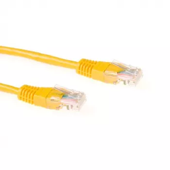 ACT žltá 10 metrov U/UTP CAT5E patch kábel s RJ45 konektormi