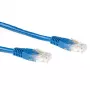 ACT modrý 3 metre U/UTP CAT6 patch kábel s RJ45 konektormi