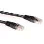 ACT čierny 0,25 metra U/UTP CAT6 patch kábel s RJ45 konektormi