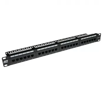 ACT patch panel CAT 6 UTP 24 portov s lištou na vedenie káblov