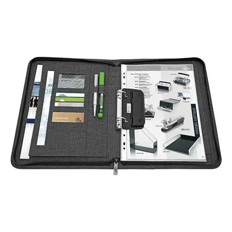Osobný organizér WEDO 58 352412 A4 polyester sivý, 2-krúžkový šanón