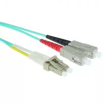 ACT 17 metrov LSZH multimódové 50/125 OM3 optické patch káble duplex s LC a SC konektormi