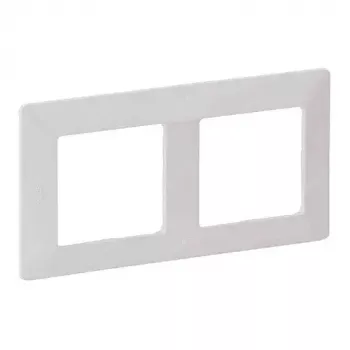 Nástenný rám 2-násobný Legrand VLIFE 754002 pre dva moduly, obdĺžniková montáž