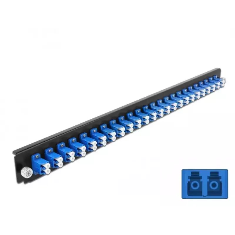 Splice box predný panel DeLOCK 43357 24 port LC Duplex modrý
