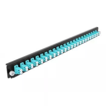Splice box predný panel DeLOCK 19 inch 24 port LC Duplex aqua