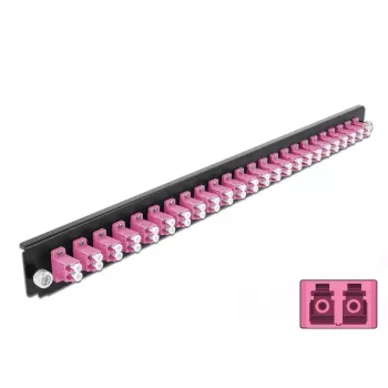 Splice box predný panel DeLOCK 19 inch 24 port LC Duplex fialový