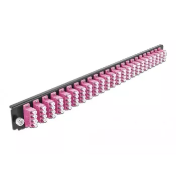 Splice box predný panel DeLOCK 19 inch 24 port LC Quad fialový