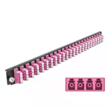 Splice box predný panel DeLOCK 19 inch 24 port LC Quad fialový