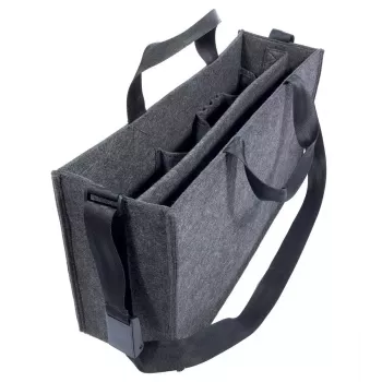 Cez ramenná taška Sigel BA411 plsť sivá unisex veľká