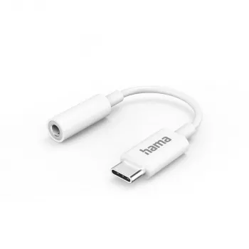 Hama 00201524 audio kábel USB C 3,5 mm biely