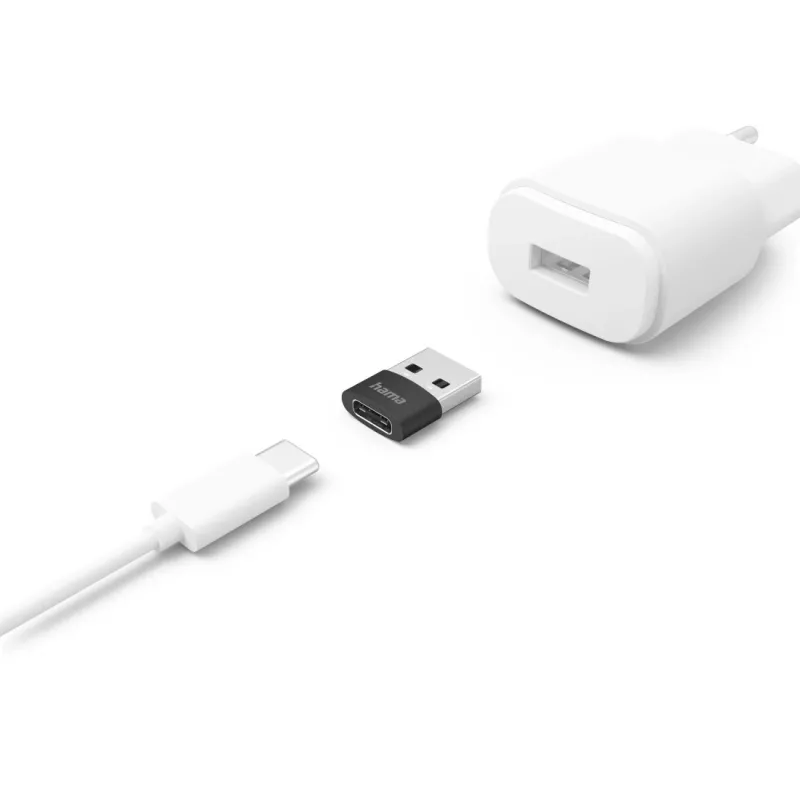 Hama 00201532 káblový adaptér USB C USB A čierny
