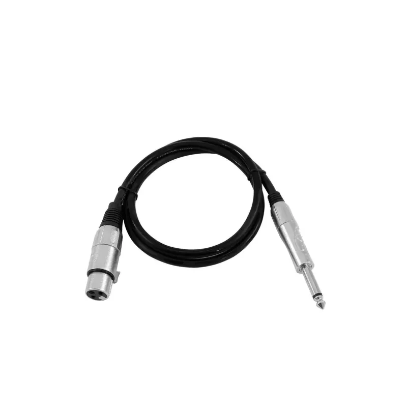 Audio kábel XLR 3-pólový konektor samica na 6,35 mm jack konektor samec 0,9 m Omnitronic 3022516L