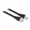 DeLOCK sieťový kábel RJ45 Cat.6A F/UTP 0,5 m čierny