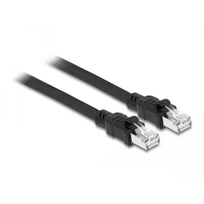 DeLOCK sieťový kábel RJ45 Cat.6A F/UTP 0,5 m čierny