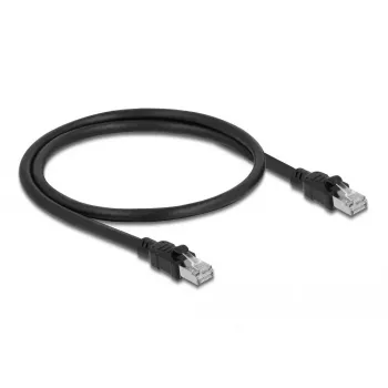 DeLOCK sieťový kábel RJ45 Cat.6A F/UTP 0,5 m čierny