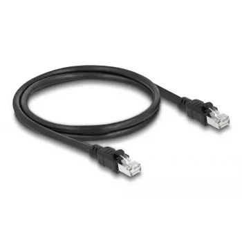 DeLOCK sieťový kábel RJ45 Cat.6A F/UTP 1 m čierny