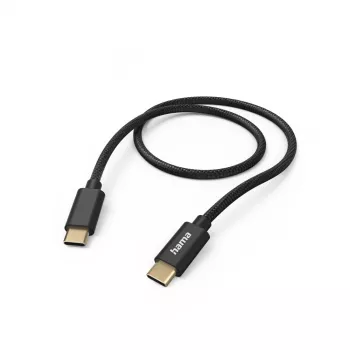 Hama Fabric USB kábel USB 2.0 1,5 m USB C čierny