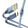 Hama Reflective USB kábel USB 2.0 1,5 m USB A USB C modrý