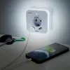 Hama 00223498 LED nočné svetlo so zásuvkou, 2 USB výstupmi, senzorom pohybu a svetla