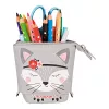 Mäkký peračník Herlitz Kitty polyester sivá ružová biela