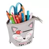 Mäkký peračník Herlitz Kitty polyester sivá ružová biela