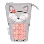 Mäkký peračník Herlitz Kitty polyester sivá ružová biela