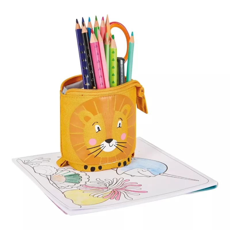 Herlitz 300001508 Lion mäkký peračník, polyester, oranžovo-žltý