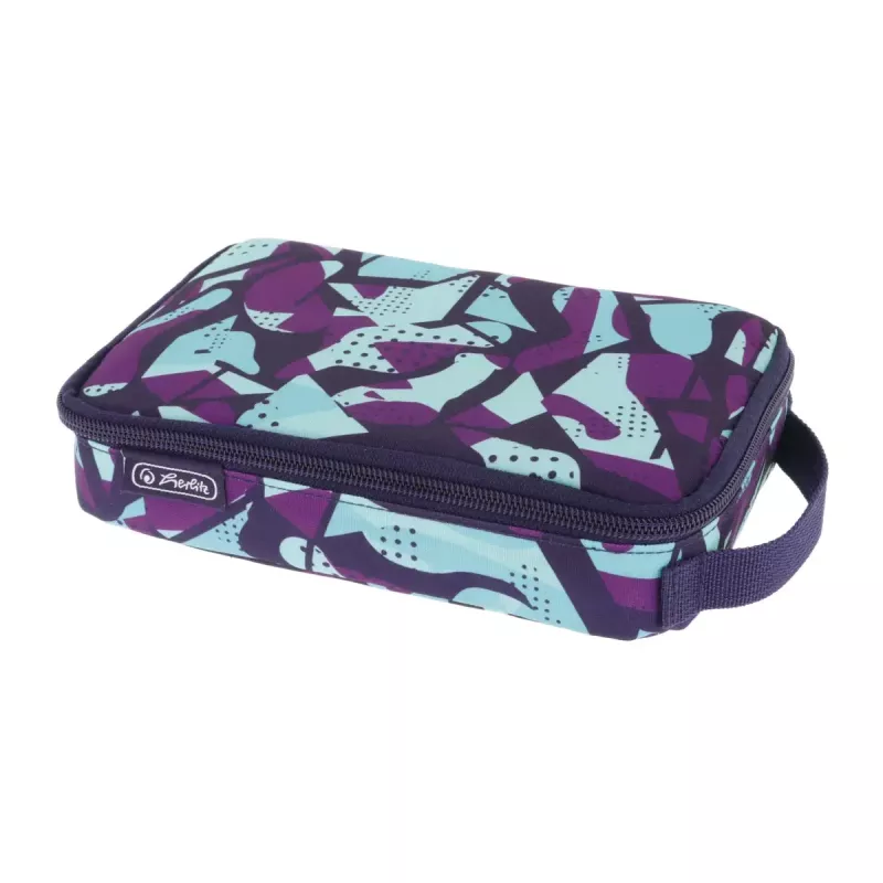 Peračník Herlitz 2 Go CamoPurple polyester modrá fialová 210x130x60mm