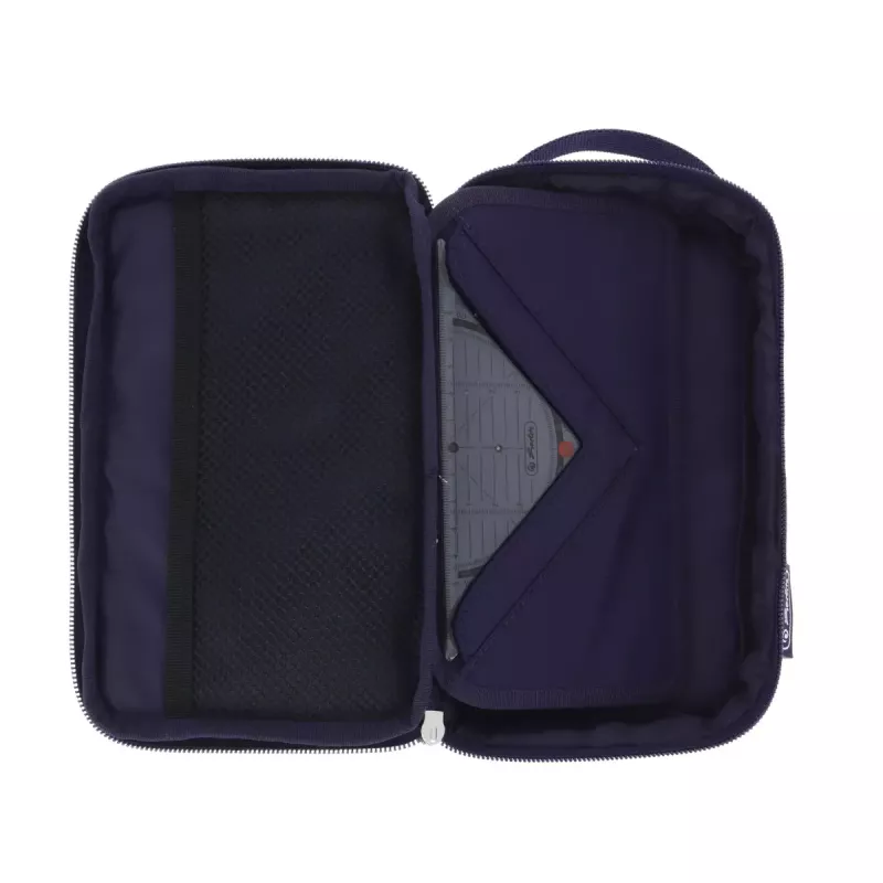Peračník Herlitz 2 Go CamoPurple polyester modrá fialová 210x130x60mm