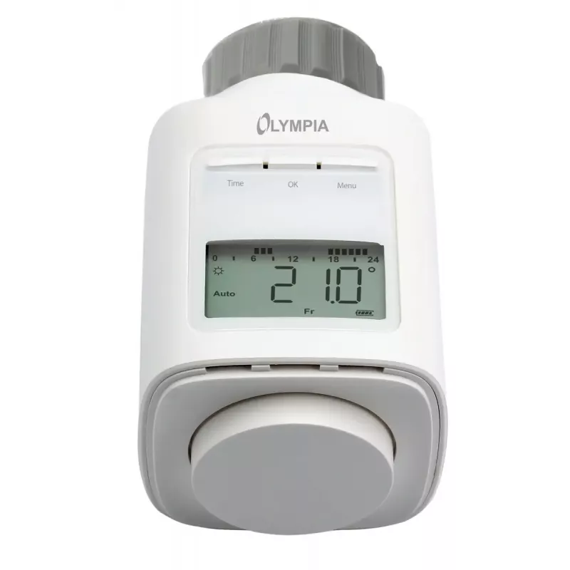 Termostat radiátora Olympia HT 430-23A (model 73036) biela, elektronické ovládanie