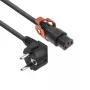 ACT napájací kábel CEE 7/7 konektor samec (zahnutý) - C13 IEC Lock+ čierny 2 m, EL332S, balenie 5 ks