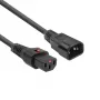 ACT napájací kábel C13 IEC Lock - C14 čierny 2 m, PC1021, balenie 5 ks