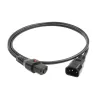 ACT napájací kábel C13 IEC Lock - C14 čierny 2 m, PC1021, balenie 5 ks