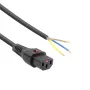 ACT napájací kábel C13 IEC Lock - otvorený koniec čierny 2 m, PC1025, balenie 5 ks
