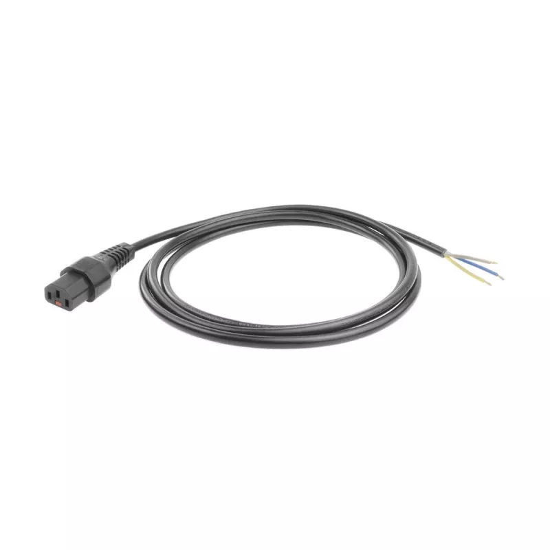 ACT napájací kábel C13 IEC Lock - otvorený koniec čierny 2 m, PC1025, balenie 5 ks