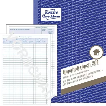 Účtovný formulár/blok AVERY 201 A5 36 strán
