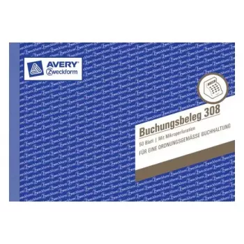 Administratívny blok Avery 308 modrý biely
