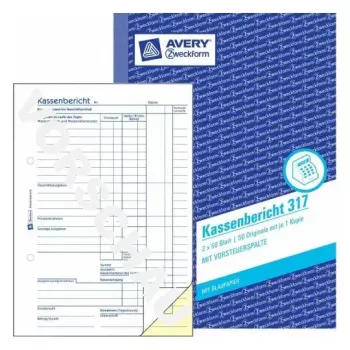 Administratívny blok Avery 317 modrý biely