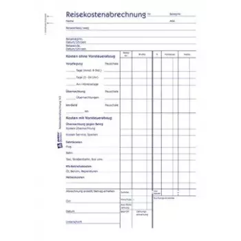 Avery Zweckform 743 vyúčtovanie cestovných nákladov formulárový blok, A5, 50 listov