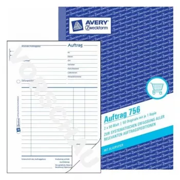 Administratívny blok Avery 756 modrý biely