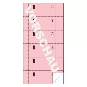 Avery Zweckform 831 Čašnícky blok (Bonbuch), 105 x 198 mm, ružový, 2 x 50 listov