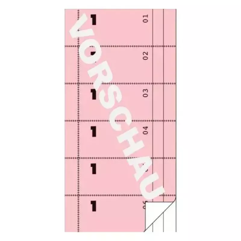 Avery Zweckform 831 Čašnícky blok (Bonbuch), 105 x 198 mm, ružový, 2 x 50 listov