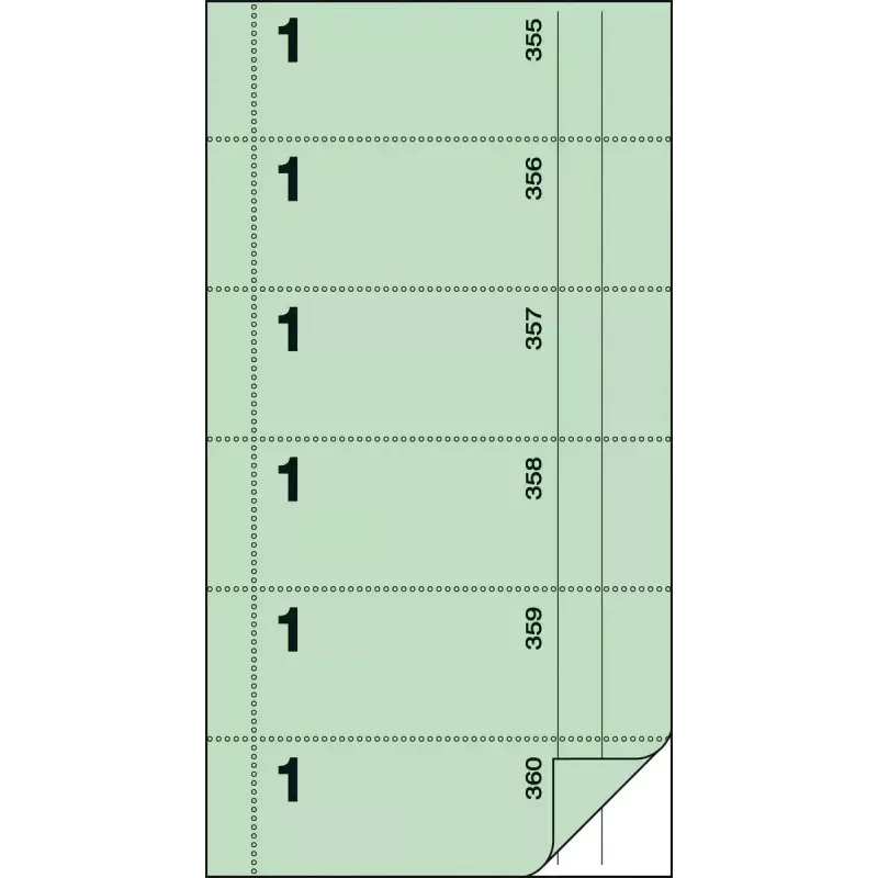 Sigel BO001 Objednávkový blok, Čašník č. 1, svetlozelený, 105 x 200 mm, 360 odtrhávacích listov