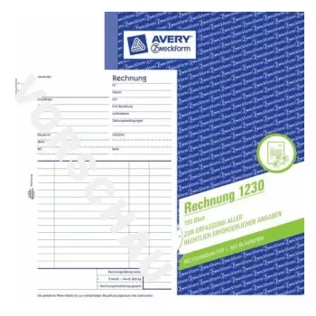 Administratívny blok Avery 1230 modrý biely