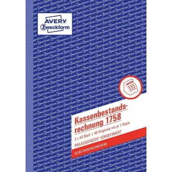 Účtovný formulárový blok A5 Avery 1758