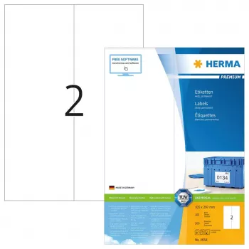 Etikety HERMA Premium A4 105x297 mm biela papier matný 200 ks