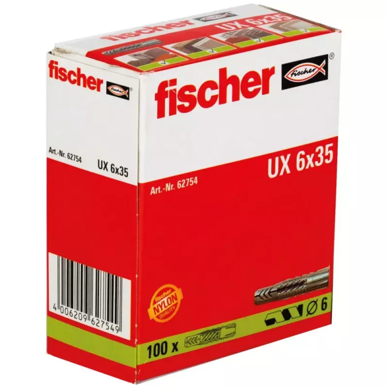 Nástenná kotva Fischer 62754 skrutkovacia kotva 35 mm